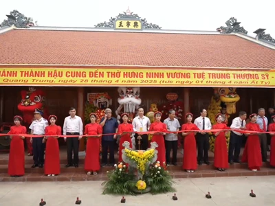 Lễ khánh thành Đền thờ Hưng Ninh Vương Tuệ Trung Thượng Sỹ - Trần Tung giai đoạn 1