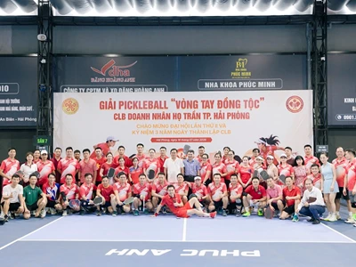 GIẢI PICKLEBALL “VÒNG TAY ĐỒNG TỘC” CLB DOANH NHÂN HỌ TRẦN TP. HẢI PHÒNG